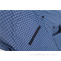 Camisa de manga larga de mezclilla azul de uso informal para hombres